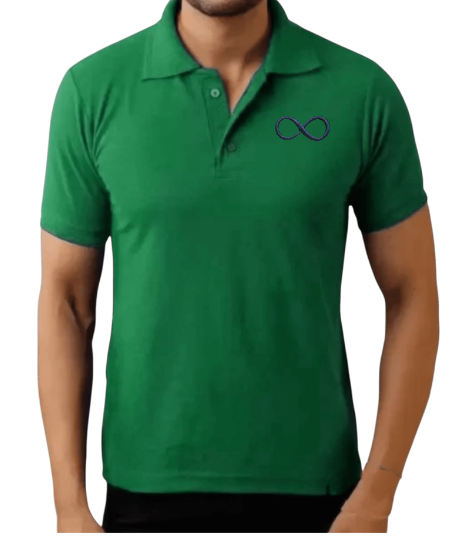Infinity Symbol Embroidered Polo T shirt