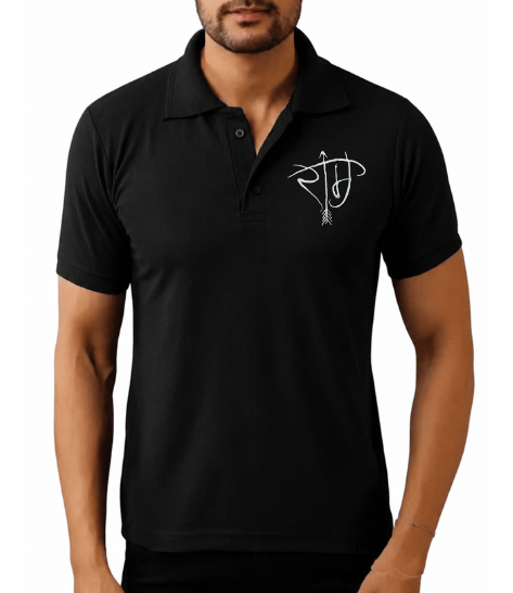 Shri Ram Embroidered Polo T shirt
